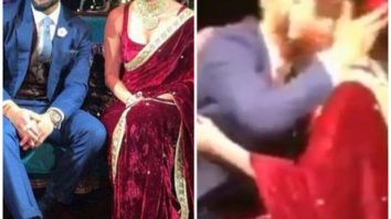 WATCH: Virat Kohli gives a sweet kiss to Anushka Sharma after their engagement ceremony