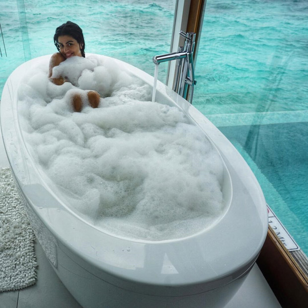 WOW! Shenaz Treasury treats fans with her bathtub picture from her Maldives holiday album