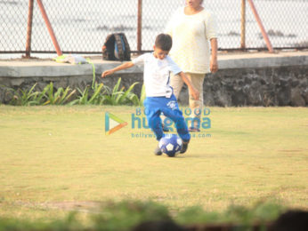 Aamir Khan's son Azad Rao spotted playing football