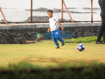 Aamir Khan's son Azad Rao spotted playing football