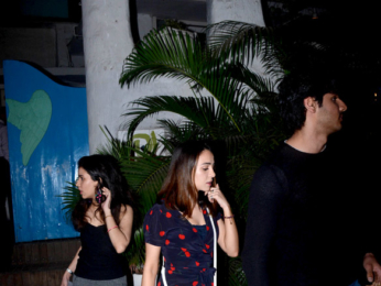 Ahan Shetty snapped with his girlfriend at Olive