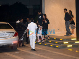 Aishwarya Rai Bachchan, Abhishek Bachchan and their daughter Aradhya snapped post dinner