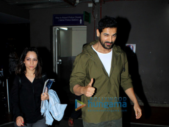 Aishwarya Rai Bachchan and John Abraham snapped at the airport