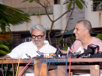 Akshay Kumar and Sanjay Leela Bhansali snapped addressing the media