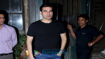 Arbaaz Khan and Sara Ali Khan spotted at Pali Village Cafe
