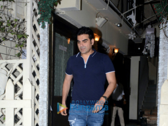 Arbaaz Khan snapped with friends at Smoke House Bandra