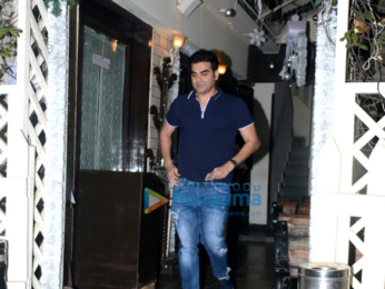 Arbaaz Khan snapped with friends at Smoke House Bandra