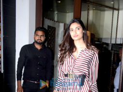 Athiya Shetty, Huma Qureshi and Krishna Shroff spotted at Bastian in Bandra