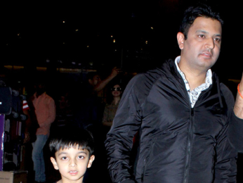 Bhushan Kumar snapped with his family snapped at the airport