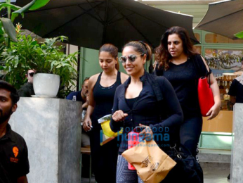 Bipasha Basu and Deanne Panday spotted at Kitchen Garden in Bandra