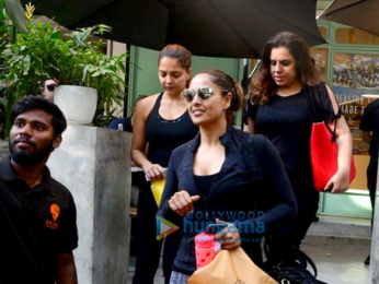 Bipasha Basu and Deanne Panday spotted at Kitchen Garden in Bandra