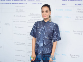 Dia Mirza snapped attending the Education conclave