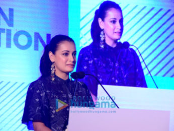 Dia Mirza snapped attending the Education conclave