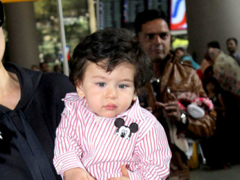 Kareena Kapoor Khan and her son Taimur Ali Khan snapped returning from London