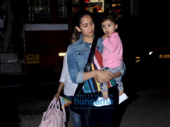 Mira Rajput snapped with daughter Misha Kapoor in Bandra