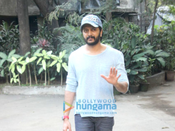 Riteish Deshmukh and Aditya Roy Kapur attend a meeting in Bandra