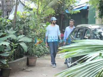 Riteish Deshmukh and Aditya Roy Kapur attend a meeting in Bandra
