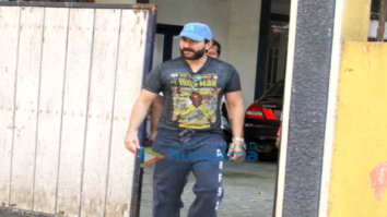 Saif Ali Khan spotted after a dubbing session in Bandra