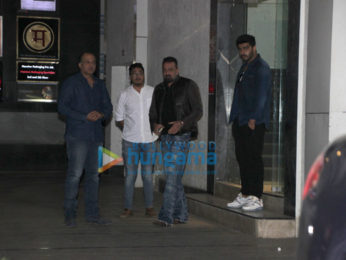 Sanjay Dutt, Arjun Kapoor and Sara Ali Khan spotted at Ashutosh Gowariker's office