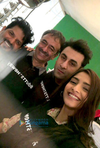 On The Sets Of The Movie Sanjay Dutt's Biopic