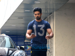 Saqib Saleem snapped outside his gym