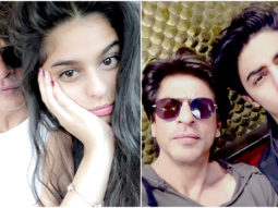 Shah Rukh Khan bids goodbye to Suhana Khan and Aryan Khan as they leave for their school