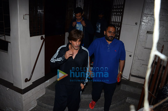 Shah Rukh Khan snapped at a recording studio in Bandra Shah Rukh Khan snapped at a recording studio in Bandra