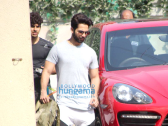 Shahid Kapoor and Ishaan Khatter snapped at the gym