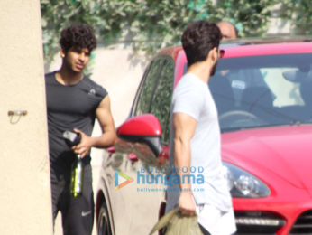 Shahid Kapoor and Ishaan Khatter snapped at the gym