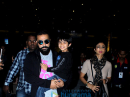 Shilpa Shetty and family snapped at the airport