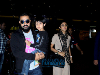 Shilpa Shetty and family snapped at the airport