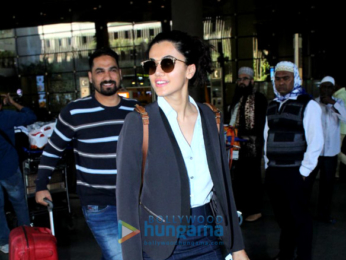 Shriya Saran, Taapsee Pannu and Rajkummar Rao snapped at the airport