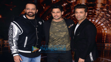 Sidharth Malhotra, Karan Johar and Rohit Shetty snapped on the sets of India’s Next Superstars