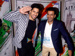 Sidharth Malhotra and Manoj Bajpayee snapped promoting their film Aiyaary