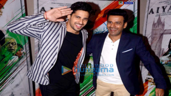 Sidharth Malhotra and Manoj Bajpayee snapped promoting their film Aiyaary
