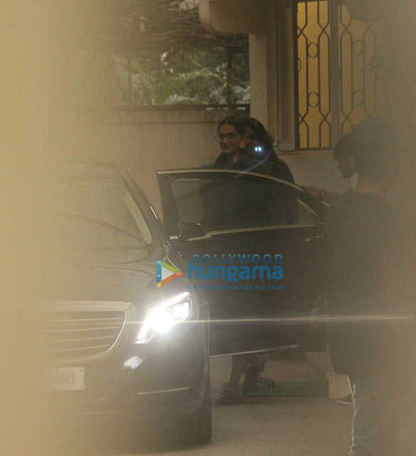 sonam kapoor and r balki snapped at sunny super sound 1