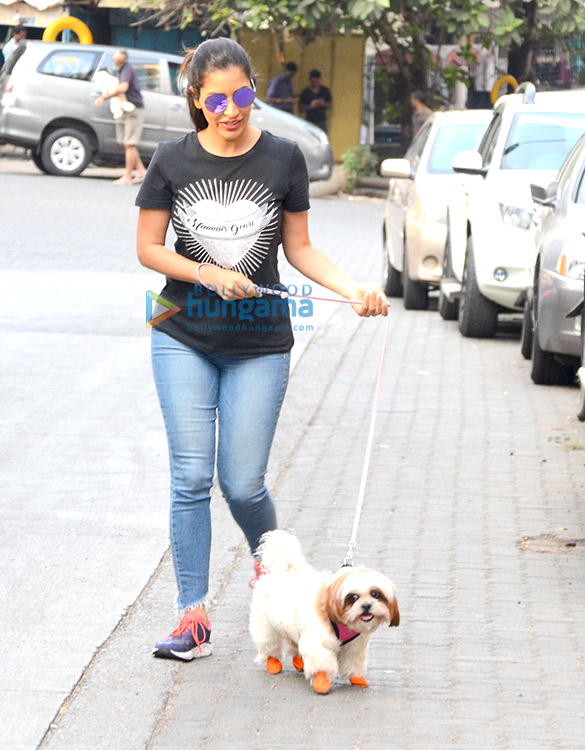 sophie choudry snapped with her dog 3