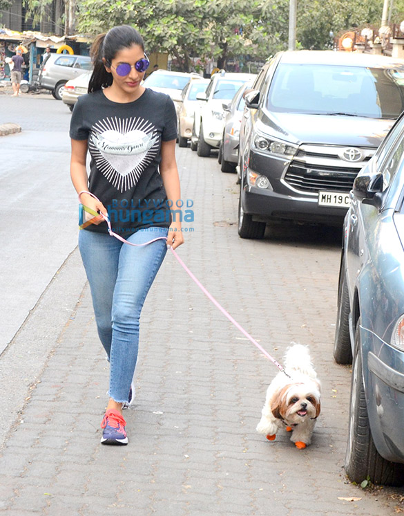 sophie choudry snapped with her dog 6