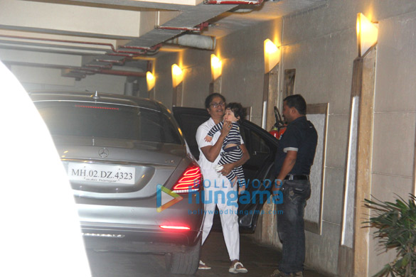 Taimur Ali Khan spotted at Karisma Kapoor’s house in Bandra Taimur Ali Khan spotted at Karisma Kapoor’s house in Bandra