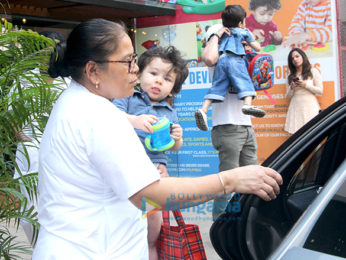 Taimur Ali Khan spotted at play school in Bandra