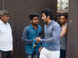 Varun Dhawan snapped outside his gym in Juhu