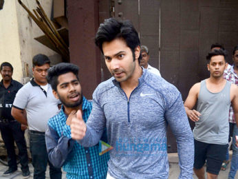 Varun Dhawan spotted at gym in Juhu