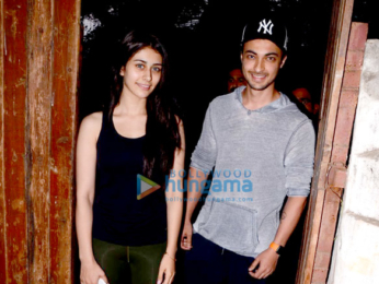Aayush Sharma snapped with Warina Hussain