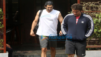 Aditya Roy Kapur and Mohit Suri spotted outside a cafe in Bandra