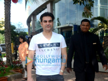 Arbaaz Khan snapped with friend at BKC
