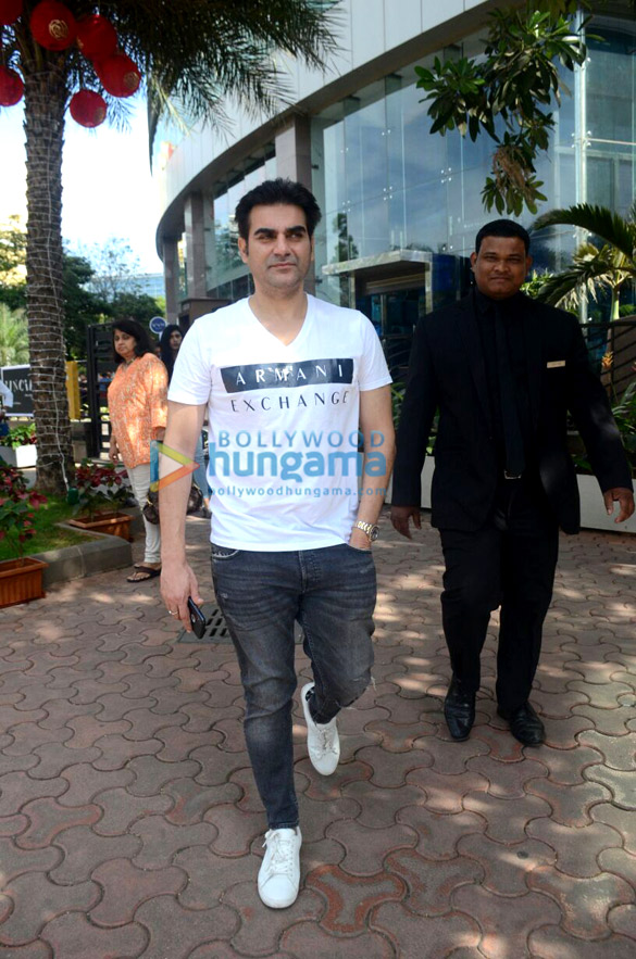 Arbaaz Khan snapped with friend at BKC