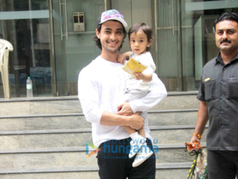 Ayush Sharma spotted with his son at his school in Bandra