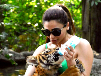 Daisy Shah snapped visiting the Bangkok Zoo