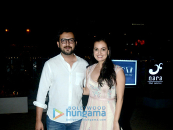 Dia Mirza snapped with Sahil Sangha post dinner at BKC