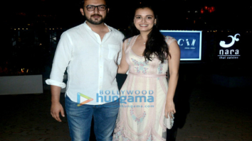 Dia Mirza snapped with Sahil Sangha post dinner at BKC